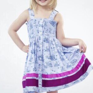 MATILDA JANE "It's a Wonderful Parade" Blue Boardwalk Sailboat Dress - size 4